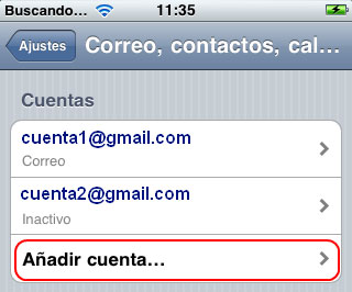 Configurar email en iPhone